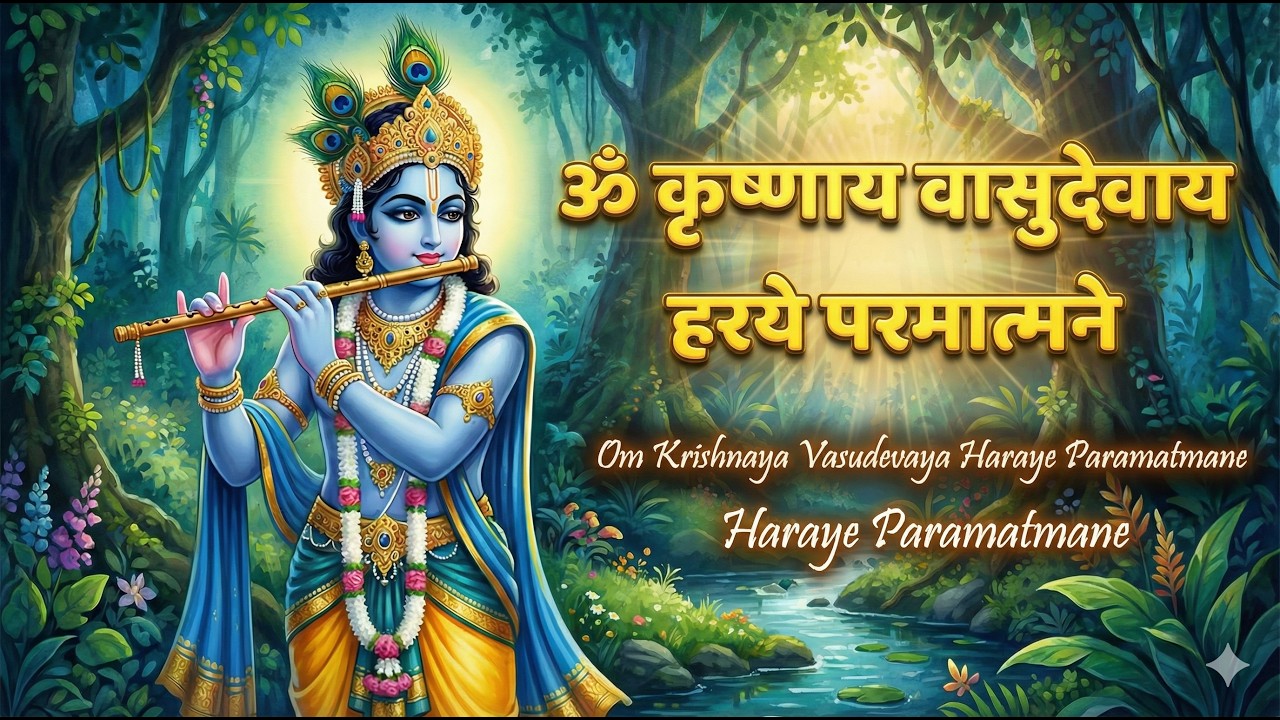 Krishna Maha Mantra 2026 | Om Krishnaya Vasudevaya Haraye Paramatmane | Remove Negativity 🙏