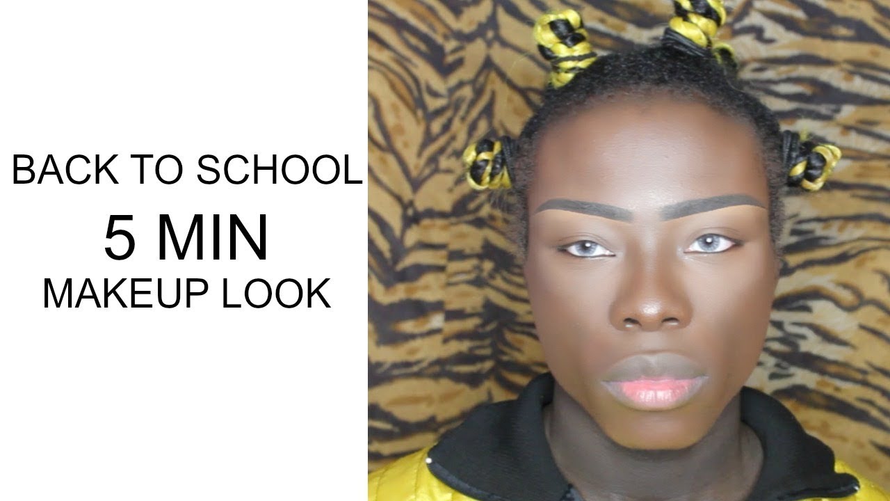 BACK TO SCHOOL 5 MIN MAKEUP FOR DARK SKIN WAY OF YAW YouTube