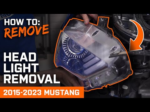 Remove stock headlight, 2015–2023 Mustang