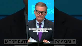 Inflation In Canada Still Too High, More Interest Rate Hikes Rermain Possible
