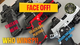 Staccato P4 vs Stealth Arms Platypus vs Fusion Firearms XP Pro