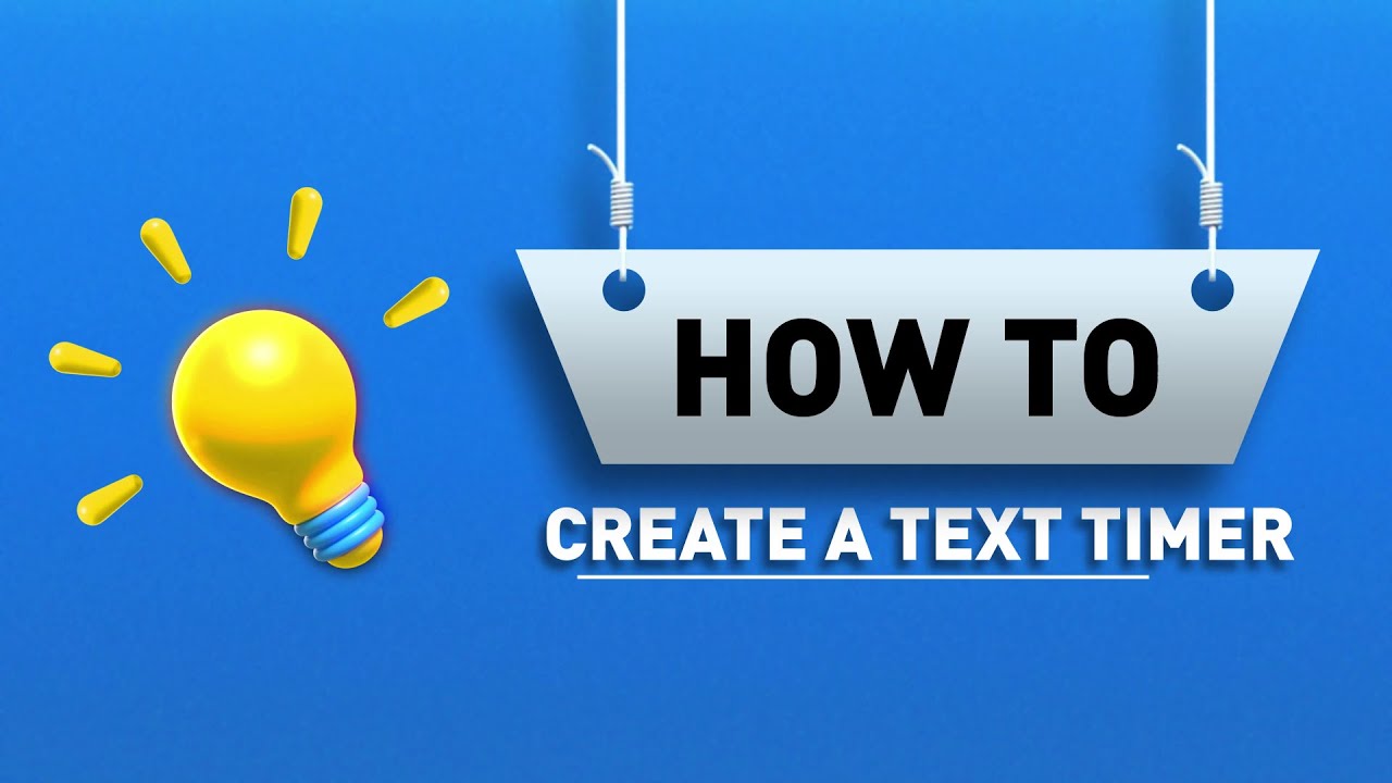 How to Create a Text Timer - YouTube