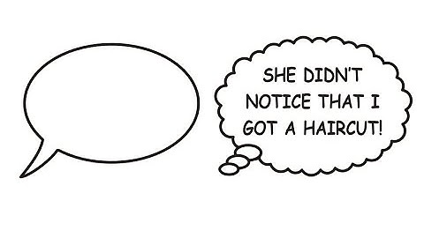 Corel Draw - Vector drawing project - Draw a speech balloon and a thought balloon.