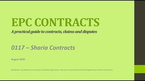 EPC Contracts - 0117 - Sharia Contracts