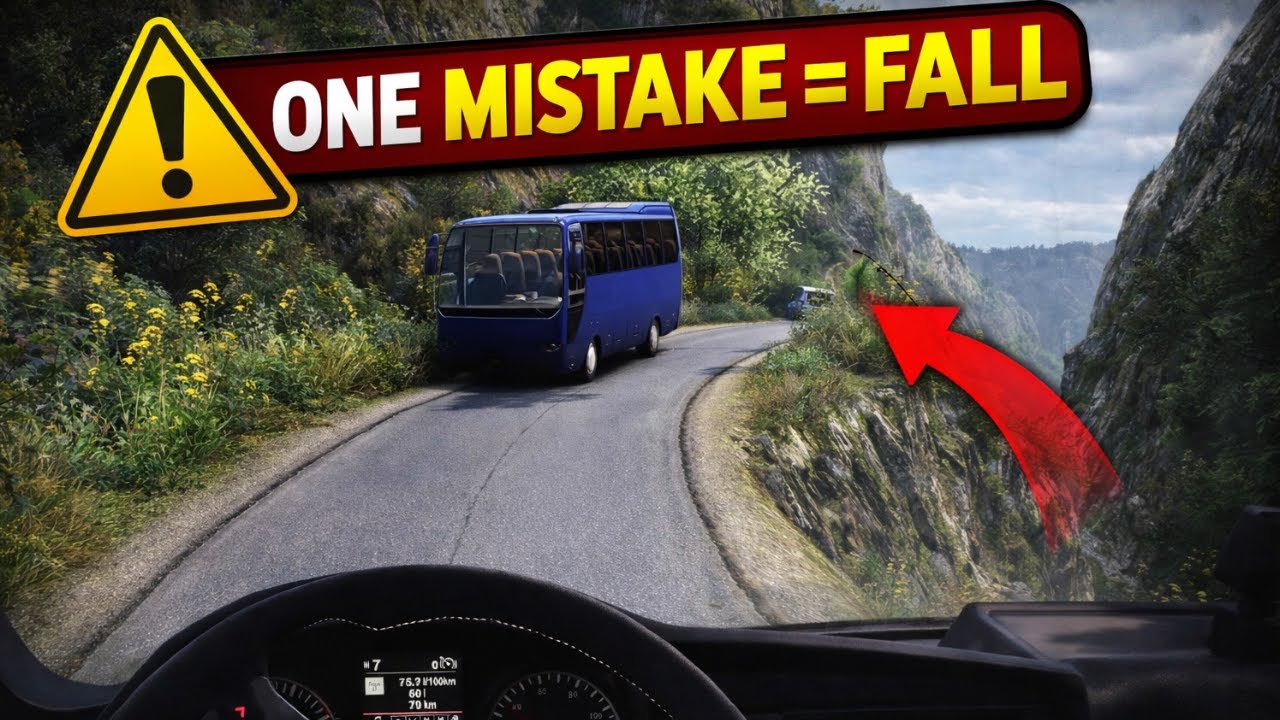 Driving on the Most Dangerous Road in ETS2  |No Guardrails, No Mercy 😱 | ETS2 Mountain Drive.