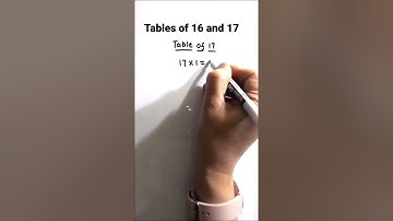 Tables of 16 and 17 shorts / Multiplication Tables shorts / Learn tables easily / #shorts