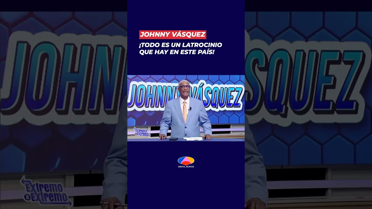 🎙️ Johnny Vásquez lanzó fuertes críticas sobre la situación del país, afirmando que todo es un