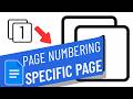 How To Start Page Numbering From Specific Page In Google Docs