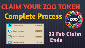 Claim ZOO Airdrop On Bitget, Kucoin ,Gate io Exchange | Zoo Airdrop New Update | Zoo Token Price
