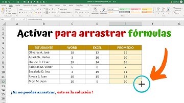 Como activar para arrastrar fórmulas en Excel (No puedo arrastrar fórmulas) ¡Si funciona!