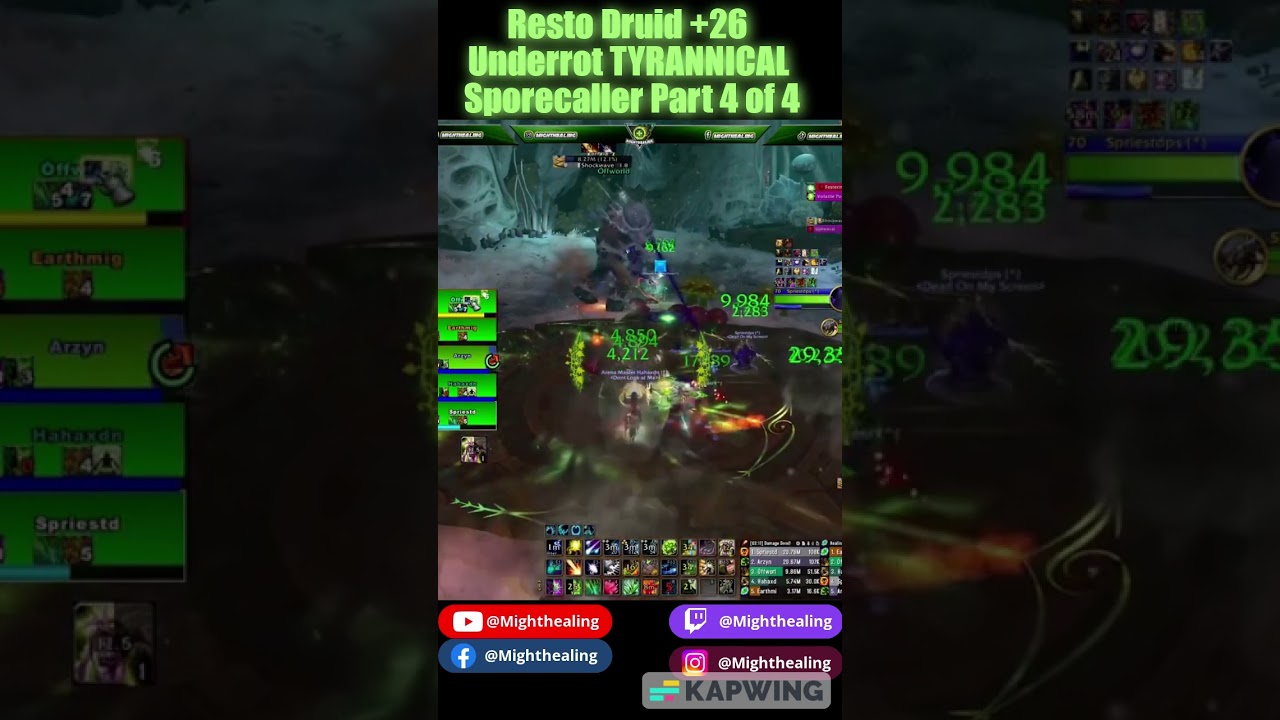 Sporecaller Zancha Part 4 of 4 Resto Druid Mythic + 26 Underrot TYRANNICAL VOLCANIC SANGUINE