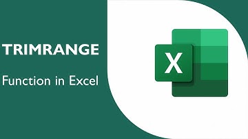 The New TRIMRANGE Function in Excel ✅