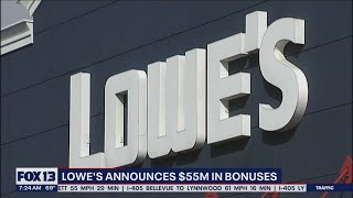 Celebrity Lowe's announces $55M in bonuses | FOX 13 Seattle Wealth
