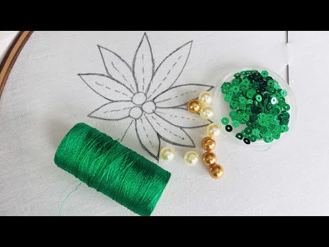 A Very Stunning Leaves Hand Embroidery - Pollinknot Embroidery - Brazilian Embroidery Stitches