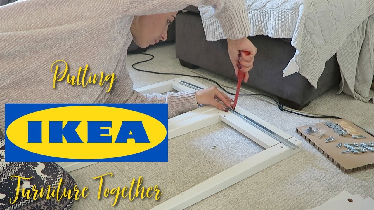 PUTTING IKEA FURNITURE TOGETHER & WE FINALLY GOT CURTAINS Vlog Oct