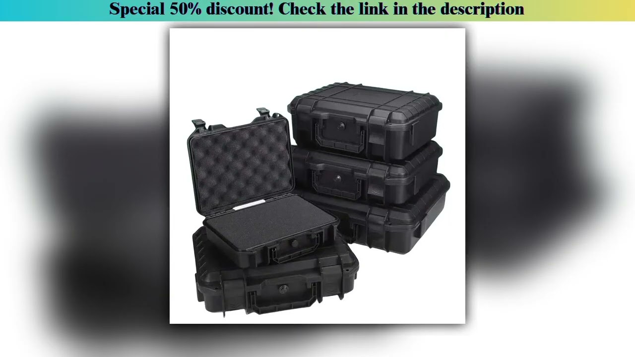 Top Waterproof Hard Carry Case Bag Toolbox With Pre-cut Sponge Storage Box Safety Protector Organiz