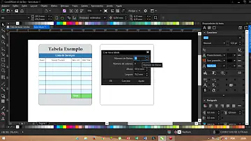 Como adicionar tabela no Corel Draw?