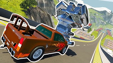 Which Automation Mod Can Fly The Furthest On Car Jump Arena? PART 27 - BeamNG Drive Mods