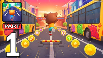 Running Pet: Dec Rooms - Gameplay Walkthrough Part 1 - Cat Runner Subway Craft (Android, iOS)