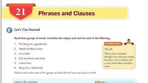 Phrases and Clauses | Ch-21 | Class-6 | Collins English grammar & composition book | R.N Mandal sir