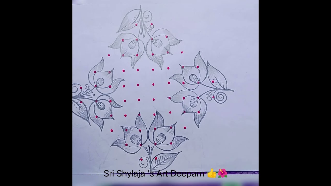 🌺 Daily Excellent🌺unique🌺 kolam 🌺 simple rangoli 🌺 10 dots 🌺 different method 🌺 pulli kolam🌺🌺