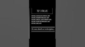 HTML 5 API | WEBSTORAGE | HTML API #html #htmltutorial #htmlapi