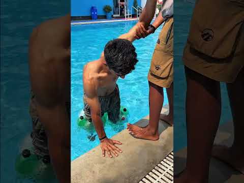 floating with bottle #ytshorts