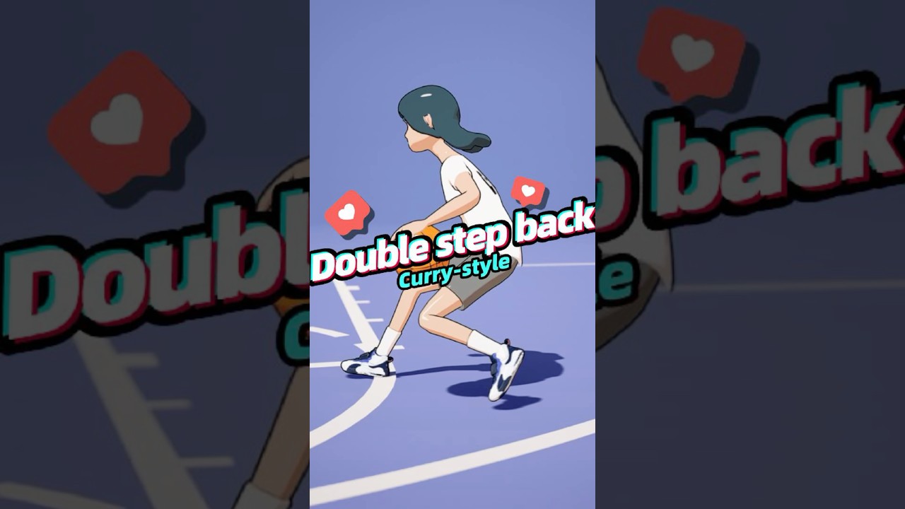 Curry-style double step back behind-the-back three-pointer! Historic-level footwork! 