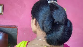 Very long hair big bun making knot bun #bun #longhairs #hairstyle #viralvideos