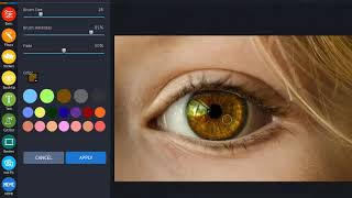 Color your Eyes with piZap's Touch Up Tool screenshot 3