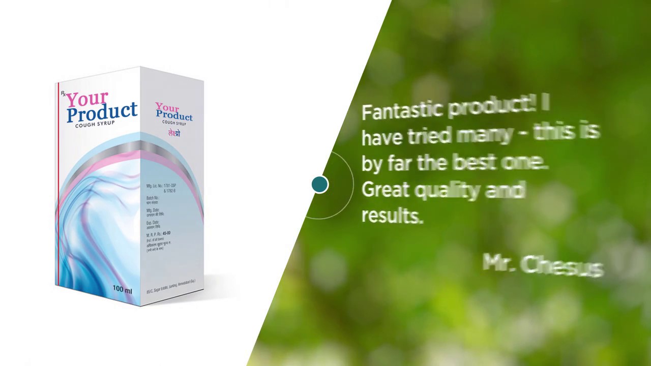 Product video presentation for marketing - Natural cough medicine (s2-NATURE)