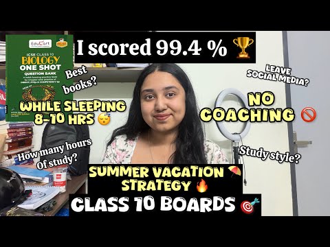 Class 10 SUMMER VACATION STRATEGY to SCORE 98%+ 🔥*no coaching* BEST BOOKS for ICSE 2027🎯 #class10