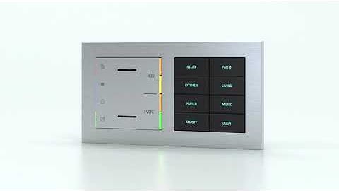 Air quality multisensor with regulator and 8-fold pushbutton