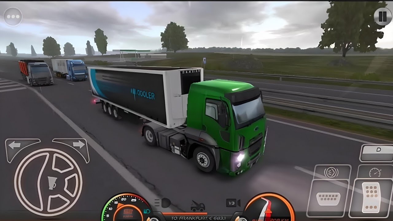 Super Green Truckers The Big Aircooler Crossed Roadway Berlin from Frankfurt