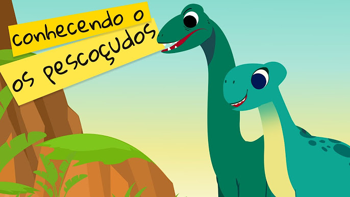 Desenho de dinossauro infantil: Tiranossauro - Nino Dino na terra