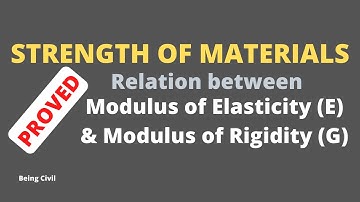Relation between Modulus of Elasticity and Modulus of Rigidity
