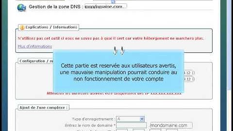 Aide - Comment modifier les zones dns de mon nom de domaine ?