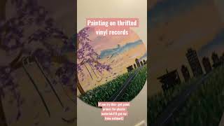 Vinyl record painting #art #paintingshorts #paintingideas #pastelcolors