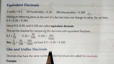 Grade 5 Maths | Chapter 5 Decimals | Exercise 5.3