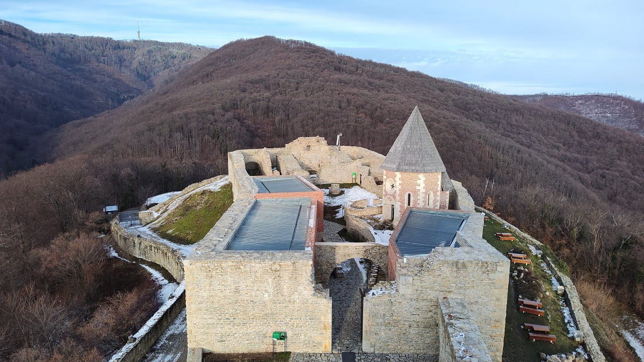 Visit Castle Medvedgrad in Snow with Amazing View of Zagreb Croatia for Black Queen and King! 🇭🇷❄