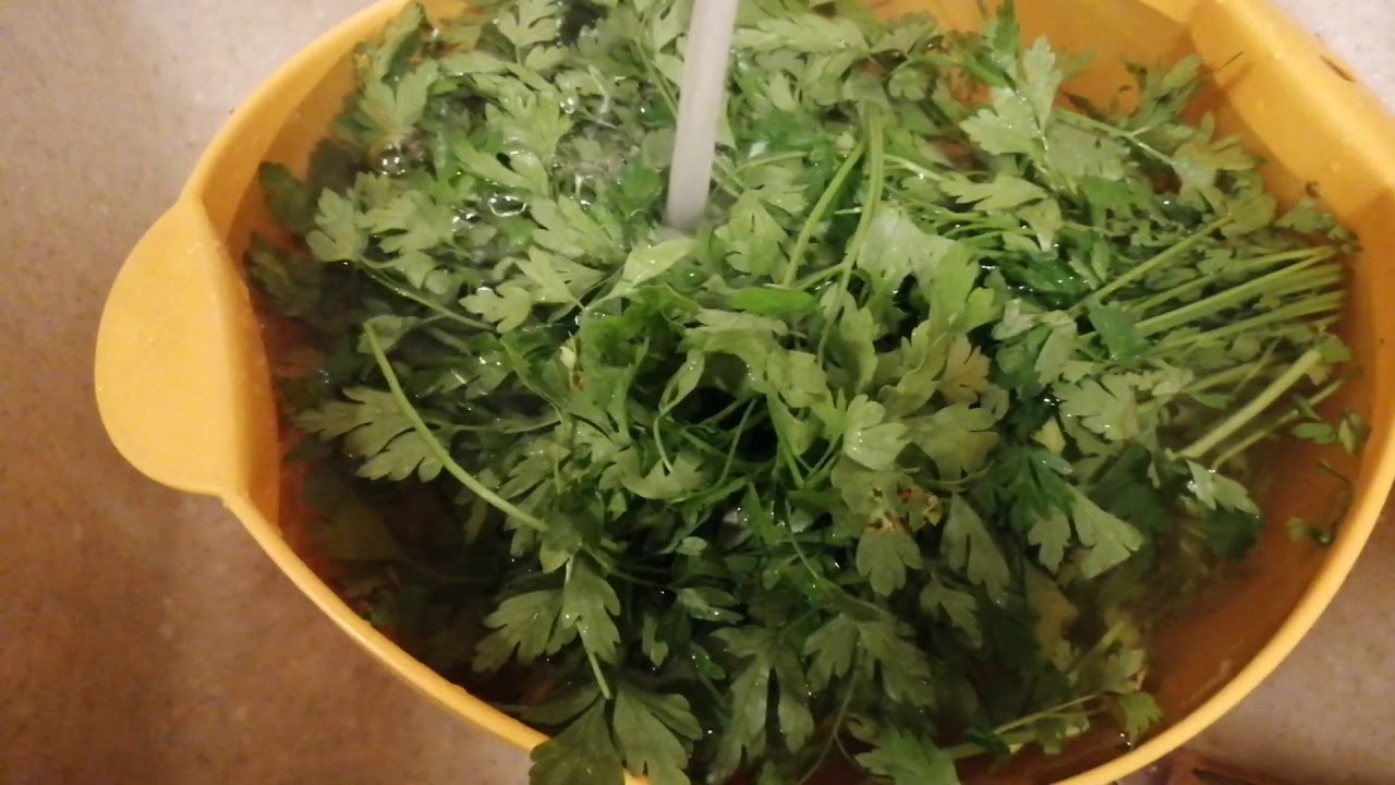 Making fresh Parsley tea YouTube