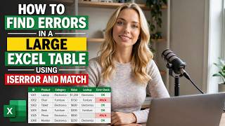 How to Find Errors in a Large Excel Table Using ISERROR and MATCH