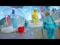 Snow Globe Challenge?! ❄️ Winter Won-DOH-land ☃️ Play-Doh SQUISHED Videos 🌈