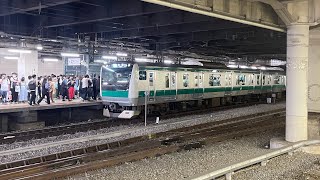 埼京線E233系ハエ137新宿駅発車※警笛あり