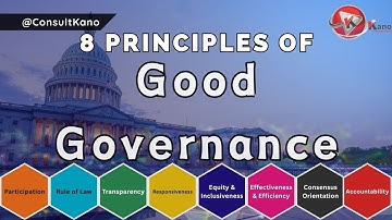 What Is Good Governance? | 8 Principles of Good Governance in Public Administration Discussed Now