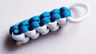 簡単にできます！　ブロックのような棒ができるひもの編み方　ボックスノット   How to make a box knot