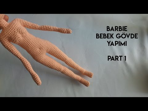 #barbibebek 32 cm İnce yapılı amigurumi bebek gövde yapımı part 1 (amigurumi)(English subtitle)