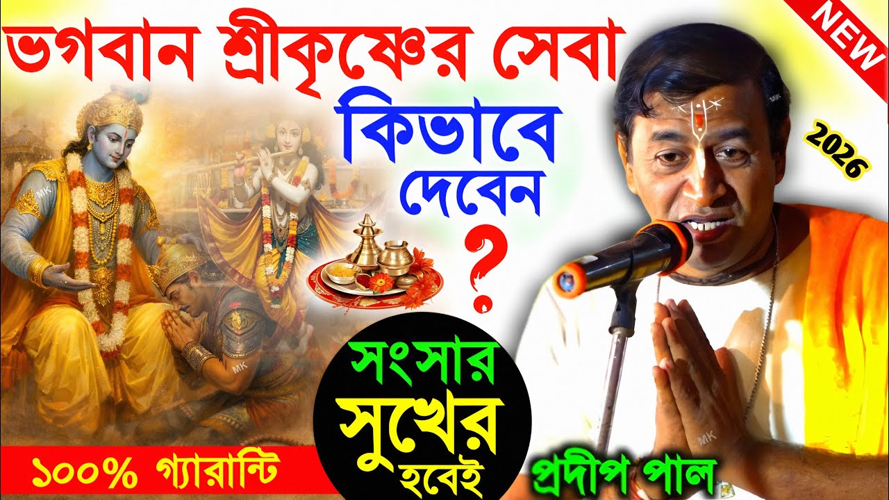 ভগবান শ্রীকৃষ্ণের সেবা কিভাবে দেবেন ! প্রদীপ পাল কীর্তন ! pradip pal ! pradip pal krishna kirtan