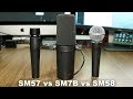 Shure SM57 vs SM58 vs SM7b Comparison (Versus Series)