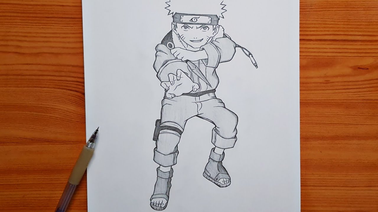 full body naruto drawing - Clip Art Library